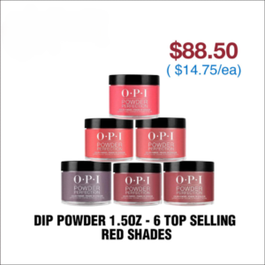 OPI Dip Powder 1.5oz - 6 Top Selling Red Shades